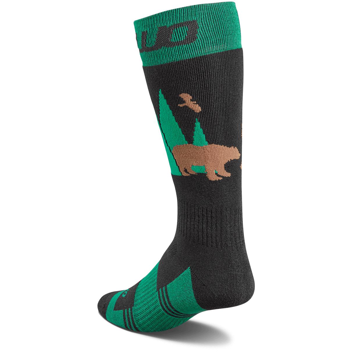 Image of THIRTYTWO Thirtytwo Double Socks Black-Green-L-XL Snowfit