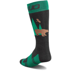 Collection of THIRTYTWO Thirtytwo Double Socks Black-Green-L-XL Snowfit in a gallery layout