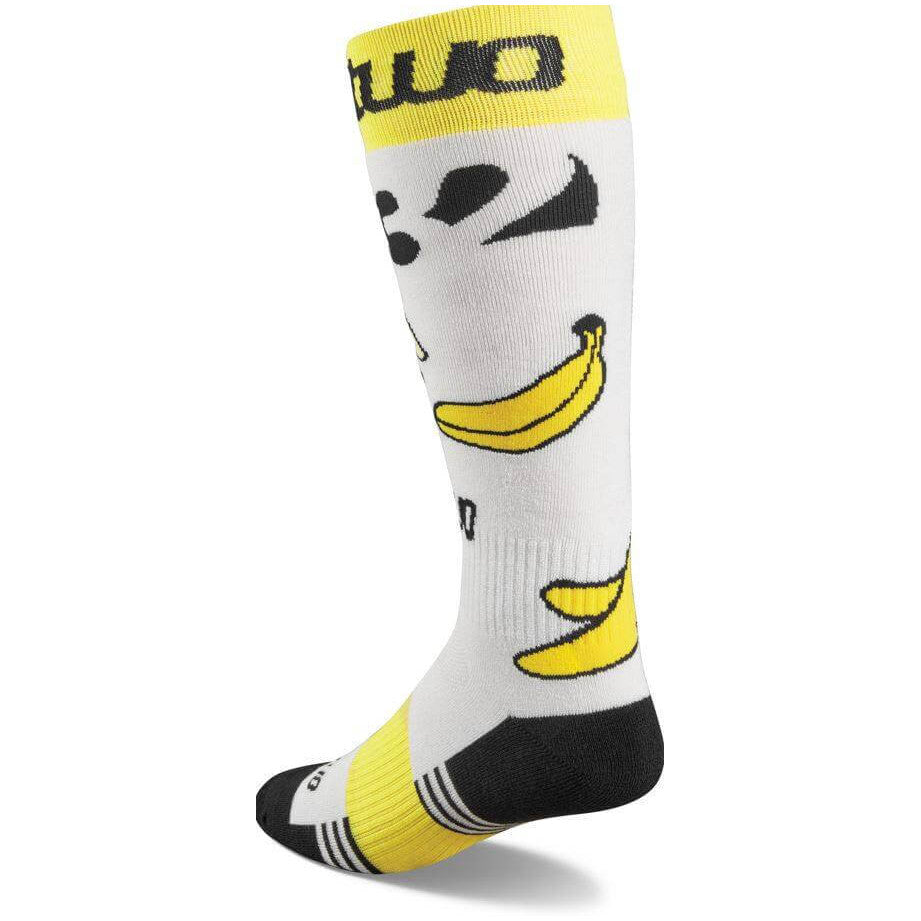 Image of THIRTYTWO Thirtytwo Double Socks Yellow-White-L-XL Snowfit