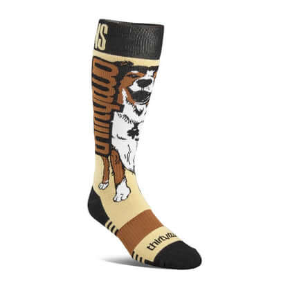 Image of THIRTYTWO Thirtytwo Signature Merino Socks Black-Brown-L-XL Snowfit