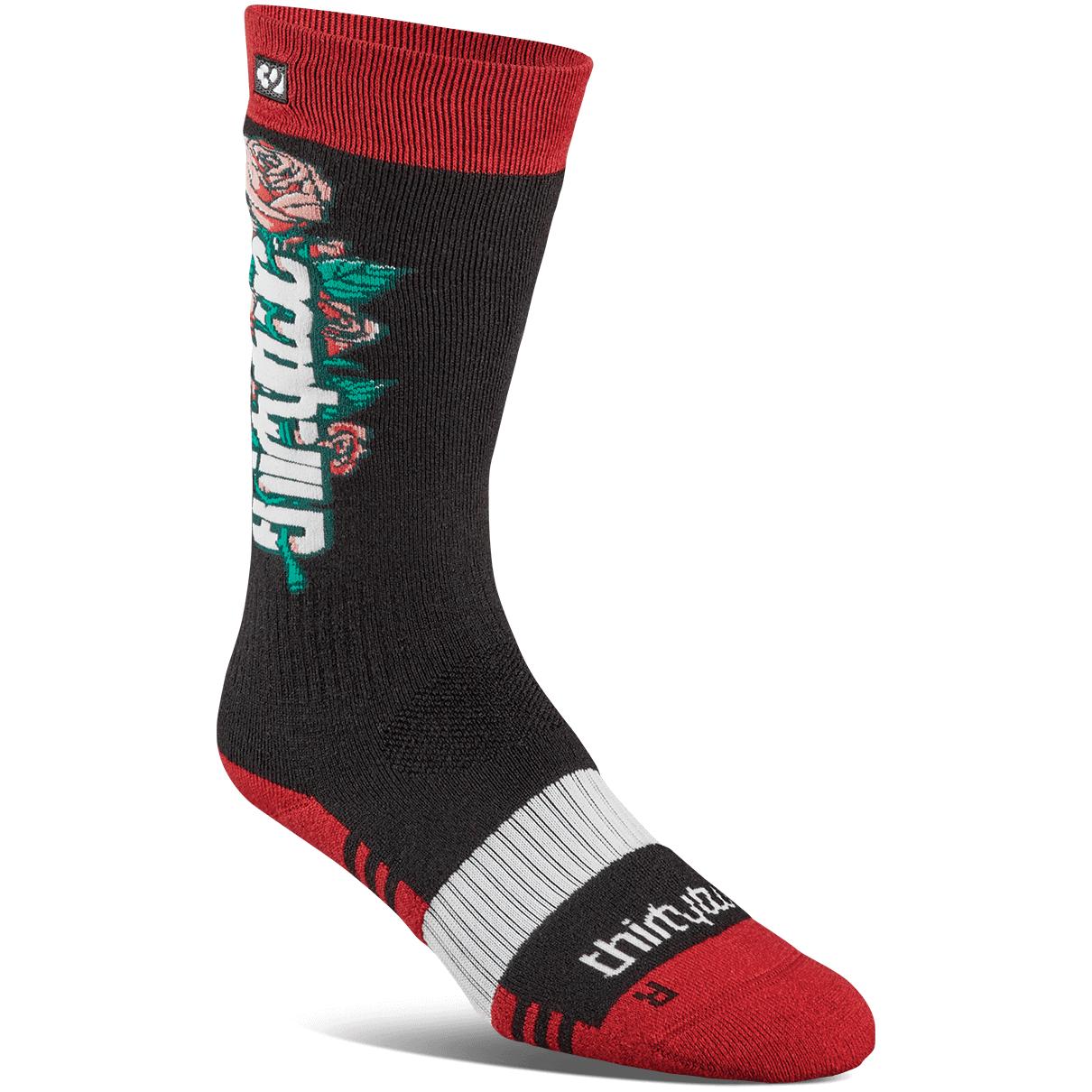 Collection of THIRTYTWO Thirtytwo Women's Merino Sock Black-Pink-L-XL Snowfit in a gallery layout